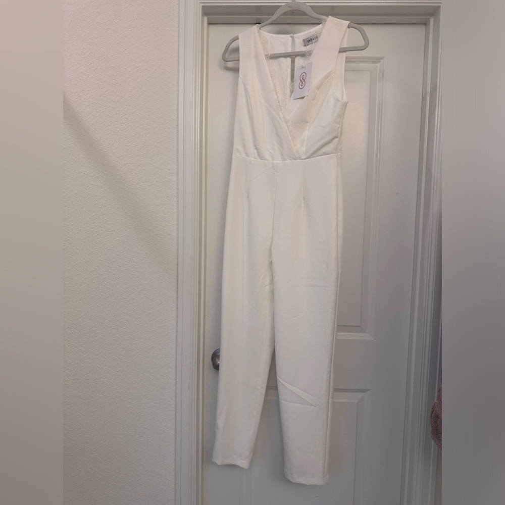 White jumpsuit.